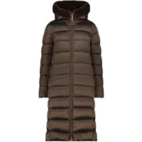 Long hooded puffer coat for women CMP