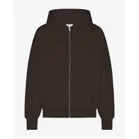Oversized full zip hoodie Colorful Standard Organic Coffee Brown