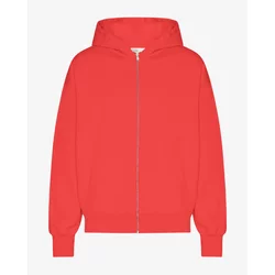 Oversized Full Zip Hoodie Colorful Standard Organic Red Tangerine