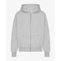 Oversized full zip hoodie Colorful Standard Organic Snow Melange
