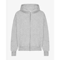 Oversized Full Zip Hoodie Colorful Standard Organic Snow Melange