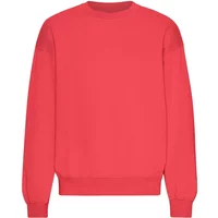Sweatshirt mit Rundhalsausschnitt in Oversize-Optik Colorful Standard Organic Red Tangerine