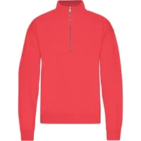 Sweatshirt 1/4 Reißverschluss Colorful Standard Organic Red Tangerine
