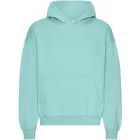 Oversized hooded sweatshirt Colorful Standard Organic Teal Blue
