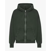 Oversized zip-up hoodie Colorful Standard Organic midnight forest