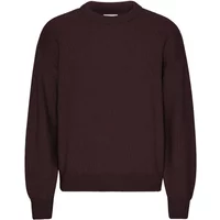 Oversized round-neck sweater Colorful Standard Oxblood Red