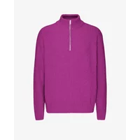 Merino 1/4 zip jumper Colorful Standard Magenta Blaze