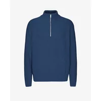 Merino 1/4 zip jumper Colorful Standard Marine Blue