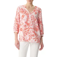 Druckmuster Bluse mit 3/4-Ärmeln für Frauen COMMA