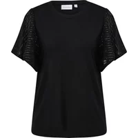 T-Shirt mit Volantärmeln und transparentem Stoff für Damen COMMA