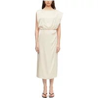 Midikleid aus Satin mit Knopfleiste Damen COMMA