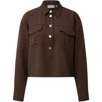 Women's Long Sleeve Short Shirt with Chest Pockets COMMA