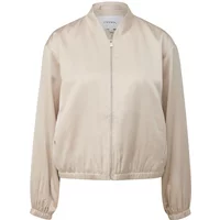 Luxuriöse Satin-Bomberjacke für Damen, kurz COMMA