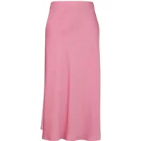 Hoch taillierte glänzende Satin-Midi-Rock für Damen COMMA
