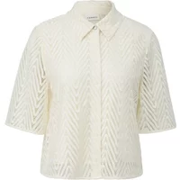 Bluse aus Spitze mit Hemdkragen und halblangen Ärmeln Damen COMMA