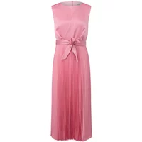 Plissiertes Satin-Kleid mit Gürtel zum Binden in der Taille für Damen COMMA