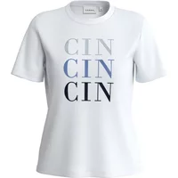 Klassischer Schnitt Rundhalsausschnitt T-Shirt Damen COMMA