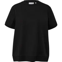 T-Shirt aus Mischgewebe mit Seersucker-Einsatz am Rücken Damen COMMA