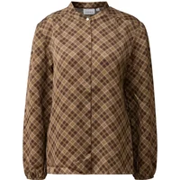 Druckbluse mit Stehkragen und Puffärmeln Damen COMMA