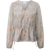 Bluse mit gemustertem Chiffon und betontem Taillenschnitt für Damen COMMA