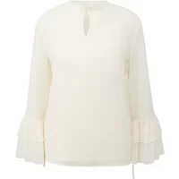 Strukturierte Chiffonbluse mit Volantärmeln für Damen COMMA