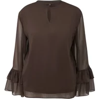 Strukturierte Chiffonbluse mit Volantärmeln für Damen COMMA
