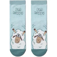 Damen Socken aus Baumwolle mit flauschigem Lamm-Muster Conte Elegant Happy