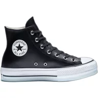 Converse CHUCK TAYLOR ALL STAR LIFT CLEAN LEATHER HI Noir chaussure Baskets femme Converse Chuck Taylor All Star Lift Hi