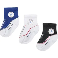 Gestreifte Socken, Baby Converse (x3)