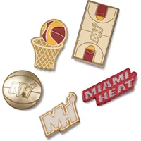BasketCenter Sichern Sie sich 36% Rabatt auf Jibbitz Crocs Miami Heat 5er Set 196265373468