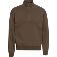 Sweatshirt 1/4 zip Colorful Standard Organic cedar brown