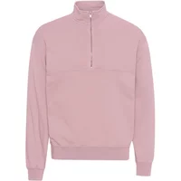 Sweatshirt 1/4 zip Colorful Standard Organic faded pink
