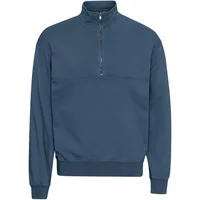 Sweatshirt 1/4 zip Colorful Standard Organic petrol blue