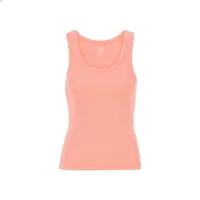 Women's ribbed tank top Colorful Standard Organic bright coral