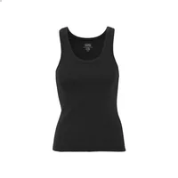 Women's ribbed tank top Colorful Standard Organic deep black