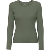 Women's long sleeve ribbed T-shirt Colorful Standard Organic dusty olive