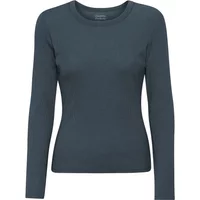 Women's long sleeve ribbed T-shirt Colorful Standard Organic petrol blue