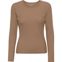 Women's long sleeve ribbed T-shirt Colorful Standard Organic sahara camel