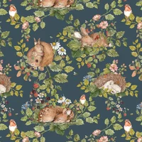 Baby wallpaper Dekornik Little Sleepy Animals Dark
