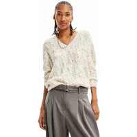 Oversize-Pullover Zöpfe Frau Desigual