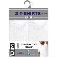 Pack of 2 Round Neck T-shirts DIM Regul'Activ Sport