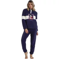 Warmer Pyjama mit langen Ärmeln für Frauen Disney Mickey New York