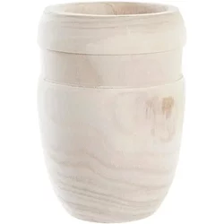 Planter Cover Dkd Home Decor Marron Naturel Carré Boho 15X15X20 Cm