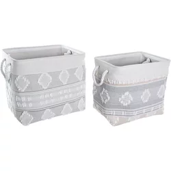 Cotton Storage Basket Dkd Home Decor 45X35X40 Cm (X2)
