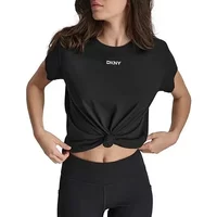 T-Shirt Dkny Mini Stud Logo Knot Front
