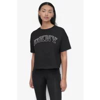 T-Shirt Dkny Arched Varsity Rhinestone Ombre