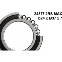 Velo Store - UK Bearing type 24377 MAX Ø24 x Ø37 x 7 Elvedes | Extra 10% off with Subscription, Postage £16.79 to UK Fedex.