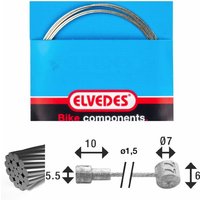 Velo Store - UK Brake cable 1x19 wire galvanized ø1,5mm v-head ø5,5x10 and t-nip Elvedes | Extra 10% off with Subscription, Postage £16.79 to UK Fedex.