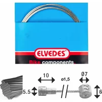 Velo Store - UK Brake cable 7x7 stainless steel wires ø1,5mm v-head ø5,5x10 and t-nipple Elvedes | Extra 10% off with Subscription, Postage £16.79 to UK Fedex.