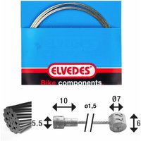Velo Store - UK Brake cable 1x19 stainless steel wire ø1,5mm v-head ø5,5x10 and t-nipple Elvedes | Extra 10% off with Subscription, Postage £16.79 to UK Fedex.